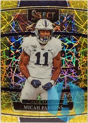 2022 Panini Select Draft Picks Concourse Level Gold Lazer Micah Parsons #85